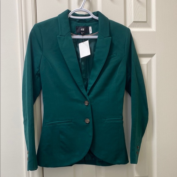 NWT H&M Green Women's Blazer - Picture 1 of 4
